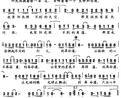 别再冷漠简谱-韩磊演唱