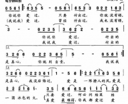 爱过电视剧《谁可相依》片尾歌简谱-韩磊演唱-黎琦/张宏光词曲