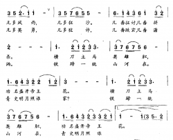 青史明月照谁家简谱-电视剧《隋唐演义》片尾曲