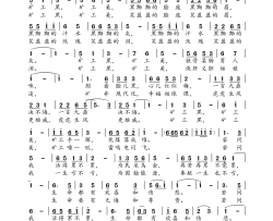 矿工黑，矿工美献给煤矿工人的歌简谱