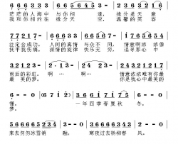 缘分天空乔献华李渝生词曲简谱