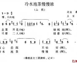 冷水泡茶慢慢浓简谱-