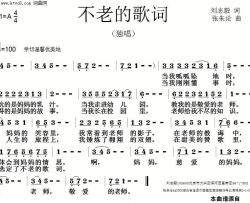 不老的歌词简谱