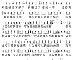 一个人的约简谱-贝拉演唱-董志辉/王帅词曲