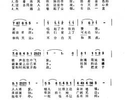 唱起丰收的歌《绿色的原野》插曲简谱-中央乐团合唱队演唱