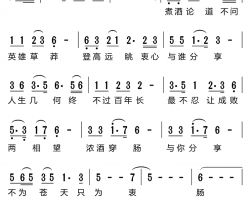 酒歌电视剧《十里香大酒坊》片头歌简谱-韩磊演唱-王国春/张宏光词曲
