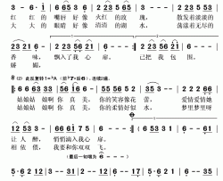 姑娘你真美简谱(歌词)-红笛演唱-秋叶起舞记谱上传