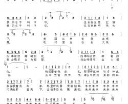 我的名字叫中华简谱-汤文来词/康魁宇曲