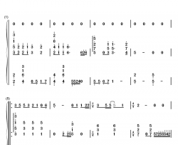 众里寻你钢琴简谱-数字双手-韩红