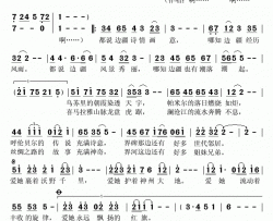 边疆颂歌简谱-宋祖英演唱