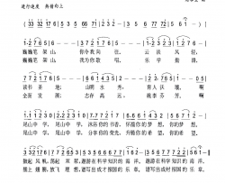 笔架山下满书香简谱-方圆合唱团演唱-庄选民/刘季宏词曲