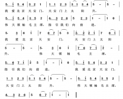 我爱北京天安门红色旋律100首简谱-中央乐团合唱团演唱-金国临/金月玲词曲