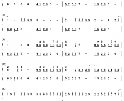 Time Flows Away钢琴简谱-数字双手-songroger