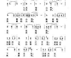 赞美你呀，五指山简谱