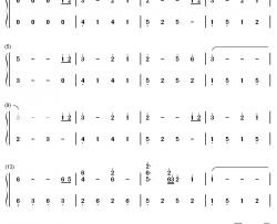 夢の歩みを見上げて钢琴简谱-数字双手-松本文纪