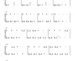 茗记钢琴简谱-数字双手-L-key