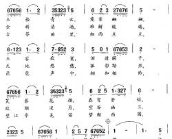 唐宋恋曲简谱-孙萌词 陈明大曲李艳梅-