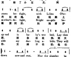 [德]摇篮曲CradleSong[德]勃拉姆斯作曲版、汉英文对照[德]摇篮曲Cradle Song[德]勃拉姆斯作曲版、汉英文对照简谱