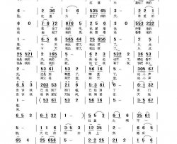 红盖头简谱
