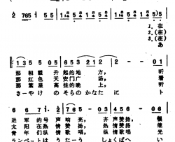 [日]歌唱北京的明天中日文对照版简谱