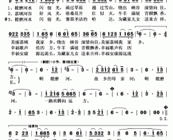 欢腾的梭磨河简谱(歌词)-阿斯根演唱-秋叶起舞记谱上传