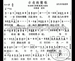 古老的情歌《草莽英雄》插曲简谱-许景淳演唱