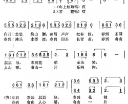 畲山一片乐陶陶电影院《喜鹊岭茶歌》插曲简谱