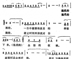 温柔的期待简谱-伍思凯演唱-伍思凯/伍思凯词曲