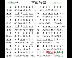 不变的爱简谱