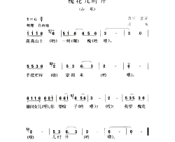 槐花几时开山歌简谱