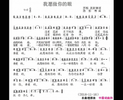 我愿做你的眼简谱