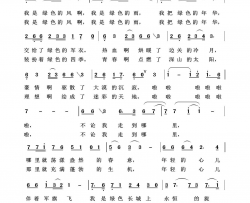 心儿伴着军旗飞军旅歌曲100首简谱