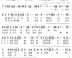 守望边疆简谱(歌词)-陈永峰演唱-秋叶起舞记谱上传