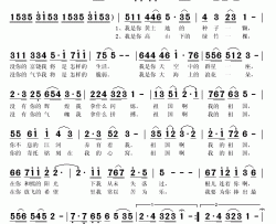 祖国我要对你说简谱(歌词)-熊立红演唱-秋叶起舞记谱