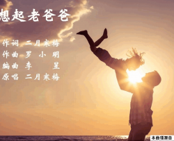 想起老爸爸简谱-二月寒梅演唱-二月寒梅/罗小明词曲