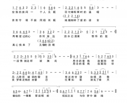 思念的夜晚寂寞陪伴简谱-守望心灵演唱-裴永春、守望心灵/廖伟鉴词曲