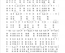 新四军军歌回声嘹亮2015简谱
