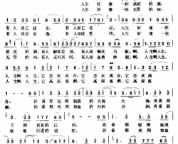 人生啊人生简谱-毛阿敏演唱-吴苏宁/黄准词曲