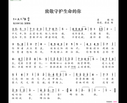 致敬守护生命的你简谱