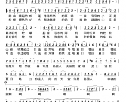 夏日塔拉简谱-鲁永军演唱-赵兴高/朱发雄词曲