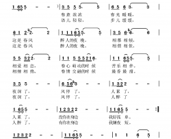 春风醉人的夜晚简谱-张锡明曲谱
