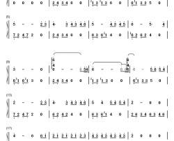 长大的时限钢琴简谱-数字双手-石进