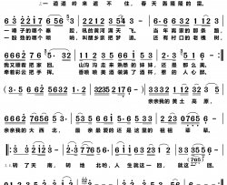 难忘家乡的黄土地简谱(歌词)-张英记谱整理