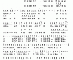 东方的游牧人简谱-宋玉柱演唱