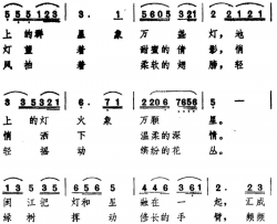 榕城夜色简谱