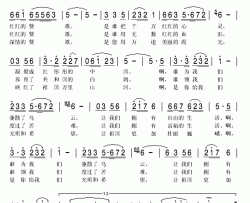 红红的赞歌简谱(歌词)-刘茹演唱-秋叶起舞记谱