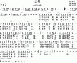 父亲刘和刚简谱-刘和刚演唱-车行/戚建波词曲