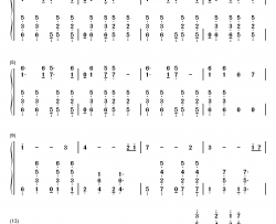 疾风钢琴简谱-数字双手-疾风少女
