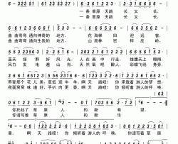 草原天路简谱-郝玉华演唱-郝玉华/牛世强词曲