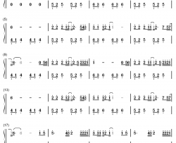 故乡钢琴简谱-数字双手-许巍